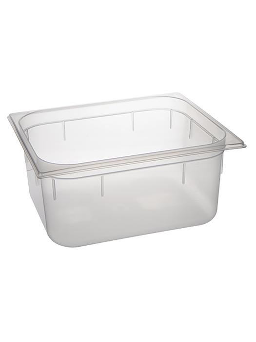Bac gastronorme - 1/2 GN - 8,9 Litre - H 15 x 32,5 x 26,5 CM - Polypropylène - Transparent - -40°C / +95°C - Caterchef - 853842 E853842 €5.25 Bacs gn plastique