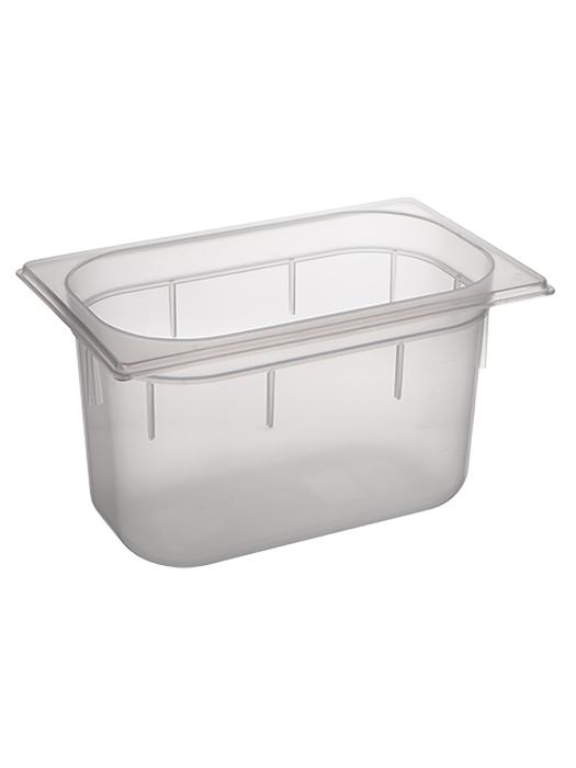 Bac gastronorme - GN 1/4 - 3,7 Litre - H 15 x 26,5 x 16,2 CM - Polypropylène - Transparent - -40°C / +95°C - Caterchef - 853862 E853862 €3.50 Bacs gn plastique