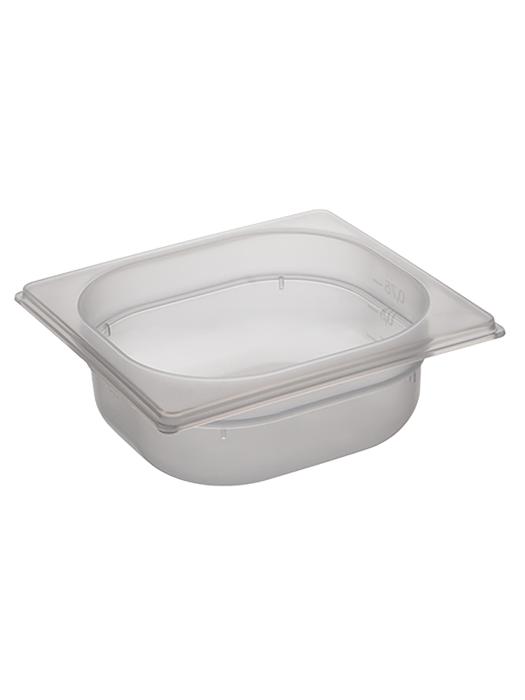 Bac gastronorme - GN 1/6 - 1 Litre - H 6,5 x 17,6 x 16,2 CM - Polypropylène - Transparent - -40°C / +95°C - Caterchef - 853870 E853870 €2.15 Bacs gn plastique