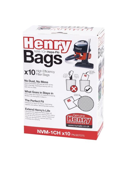 Sacs aspirateur - Henry - 10 pièces - H 23 x 16,5 x 9,5 CM - Numatic - DW159 DW159 €19.39 Overige