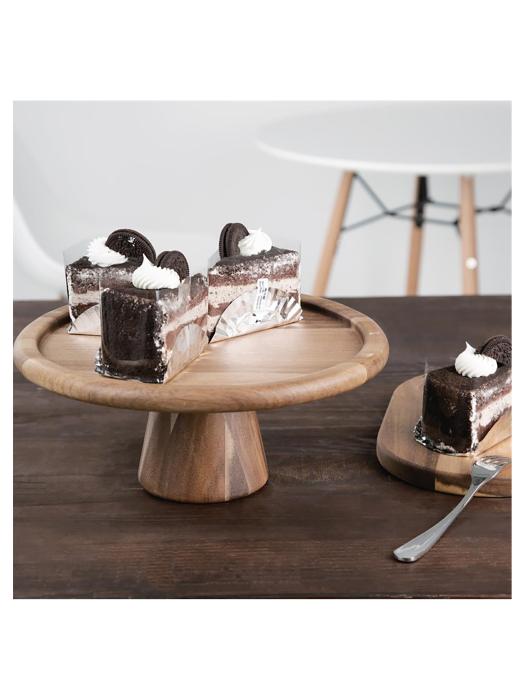 Plateau à gâteaux - H 12,7 CM - Bois d'acacia - Olympia - FE150 FE150 €30.90 Présentoirs à gâteaux