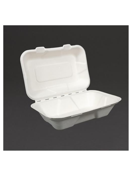 Boîtes alimentaires jetables - 200 pièces - H 7,4 x 22,8 x 15,5 CM - Vegware - GH026 GH026 €49.55 Emballage jetable