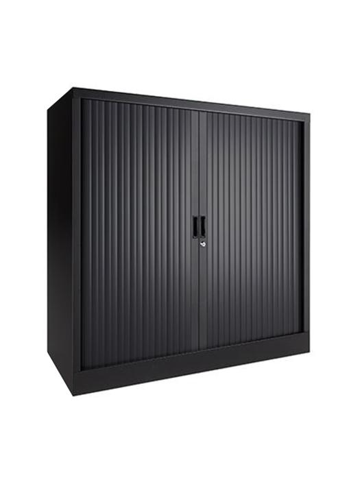 Armoire à portes roulantes - Noir - H 118 x 120 x 43 CM - Proflight 20408 €389.00 Armoires à portes tambour