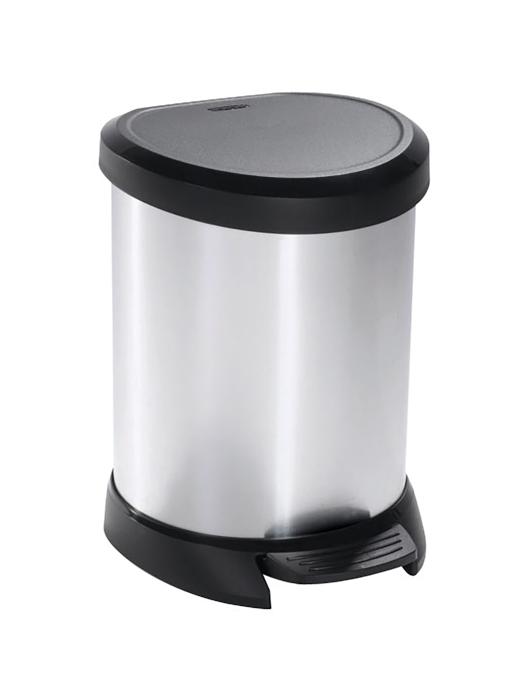 Poubelle à pédale - 5 litres - Argent/Noir - Curver - Decobin - 516842 W516842 €20.77 Poubelles
