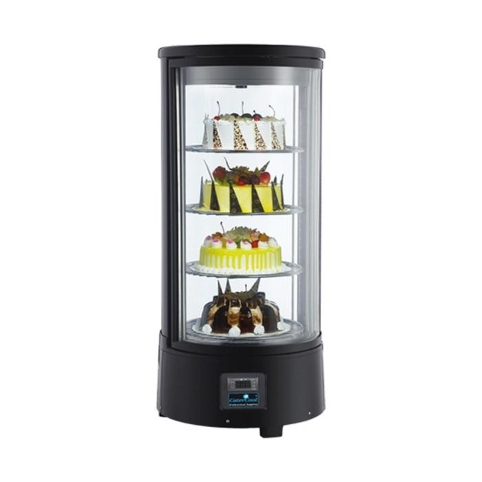 Koelvitrine - H 98.5 CM - 38.5 KG - Ø45 CM - 220 - 240 V - 170 W - Geforceerd - R600A - Zwart - 72 Liter - +0°C / +10°C - CaterCool - 712030 712030 €683.88 Gebaksvitrine