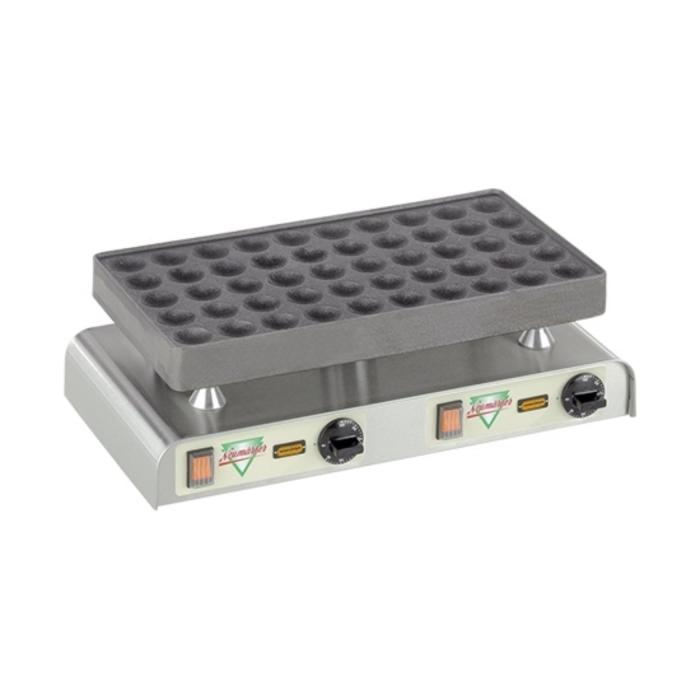 Appareil de cuisson Poffertjes - H 20 x 57 x 33 CM - 24 KG - 220-240 V - 2200 W - +0°C / +300°C - Neumärker - 308021 308021 €933.00 Plaque de cuisson Poffertjes