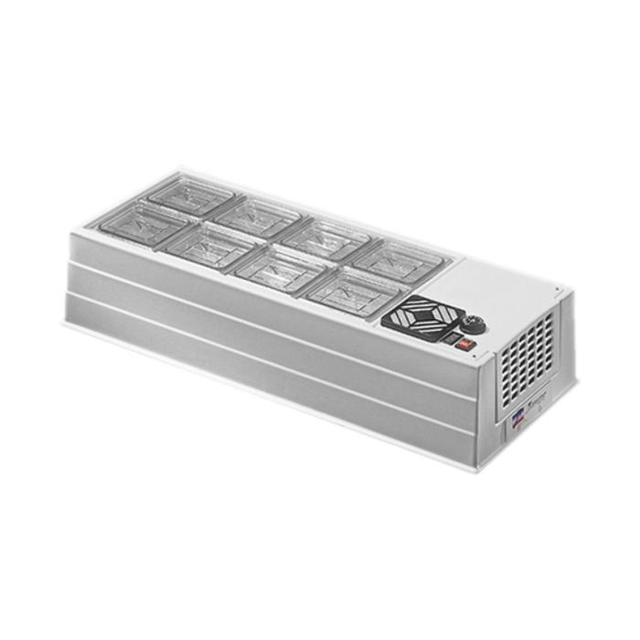 Vitrine réfrigérée - H 22 x 102 x 41 CM - 15 KG - 220 - 240 V - 130 W - Statique - R600A - Acrylonitrile-Butadiène-Styrène (Abs) - Blanc - 23 Litre - +2°C / +10°C - CaterCool - 682001 682001 €698.00 Vitrines de surface