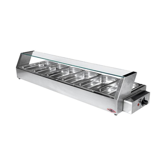 Vitrine chauffante - H 10 x 114,5 x 35,5 CM - 10 KG - 220 - 240 V - 1600 W - Inox - Stilfer - 527012 527012 €428.80 Vitrines