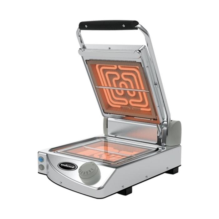 Grille de contact Solo - H 17,6 x 33,1 x 45,8 CM - 10 KG - 220 - 240 V - 1500 W - Inox - Lisse - +120°C / +400°C - Céramique - SpidoCook - 596040 596040 €568.80 Grilles de contact