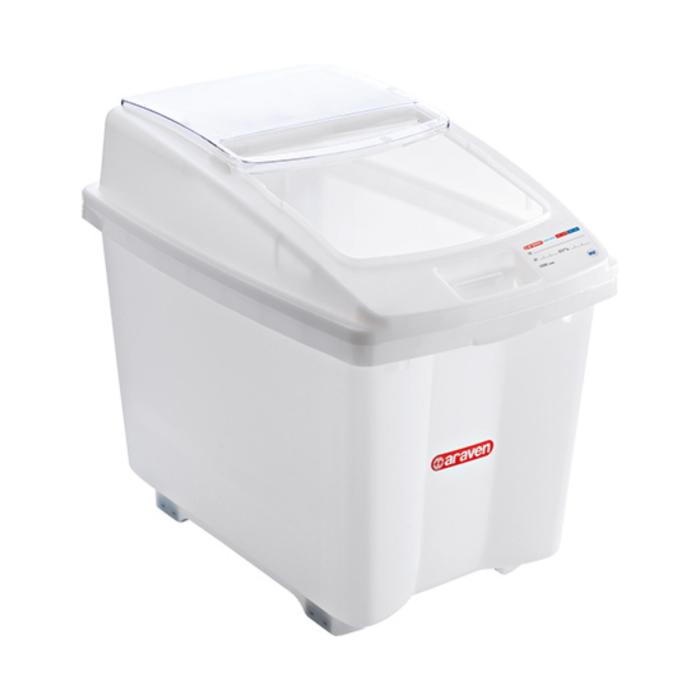 Conteneur alimentaire - H 58 x 46,5 x 70,5 CM - 4,988 KG - Polyéthylène - Blanc - 100 litres - - -40°C / +90°C - Couvercle coulissant - Araven - 962078 E962078 €88.00 Bacs alimentaires