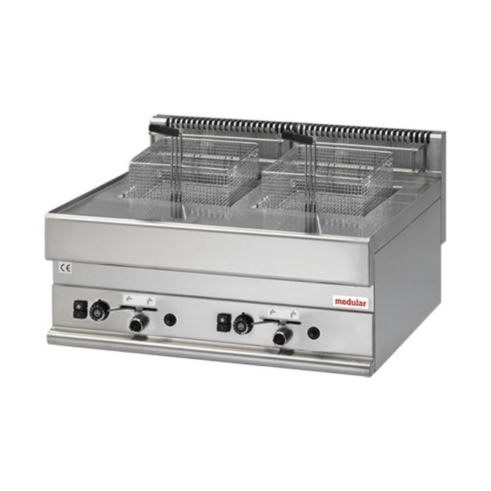 Friteuse - H 28 x 70 x 65 CM - 38 KG - Gaz Naturel - 12,6 CM - Inox - 8 Litres - Gaz - Modulaire - 316045 E316045 €1,831.58 Friteuses à gaz