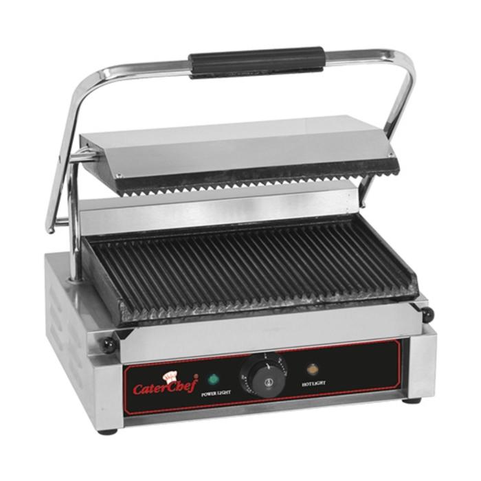 Contactgrill Sologrande - H 19.3 x 41 x 32 CM - 19 KG - 220 - 240 V - 2200 W - Gietijzer - Geribbeld - +50°C / +300°C - Caterchef - 688405 E688405 €173.26 Contactgrills
