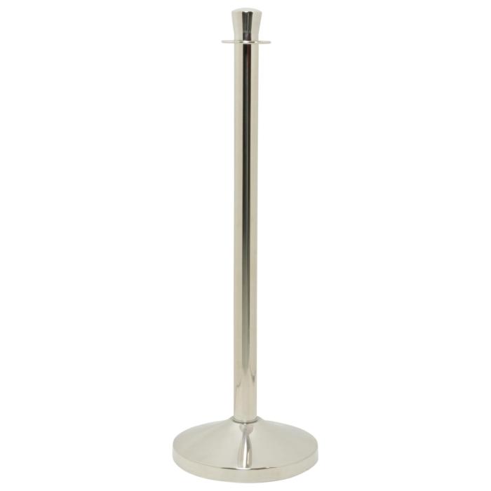 Poteau de barrière - Avec base - Argent - Inox - H 100 CM - Securit RS-CL-CH-SET €84.95 Cordon décoratif et bornes