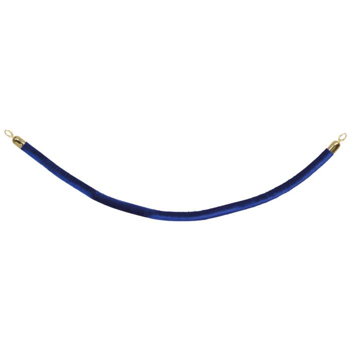 Cordon barrière - Crochets dorés - Bleu - Velours - H 150 CM - Securit RS-CLRP-GOBU €34.95 Cordon décoratif et bornes