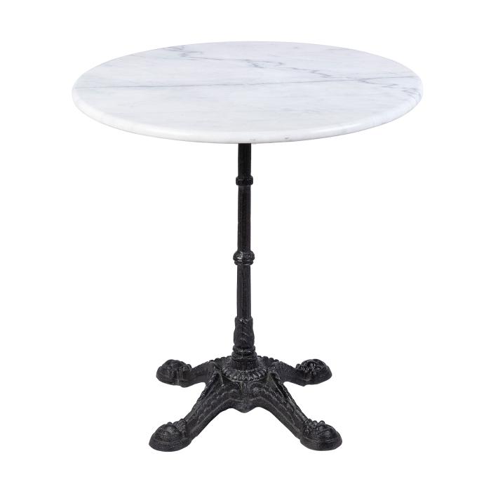 Table ronde à 4 pieds en marbre blanc et fonte, Ø 80 x H 72 cm, collection G-Line 75094 €99.95 Table de terrasse