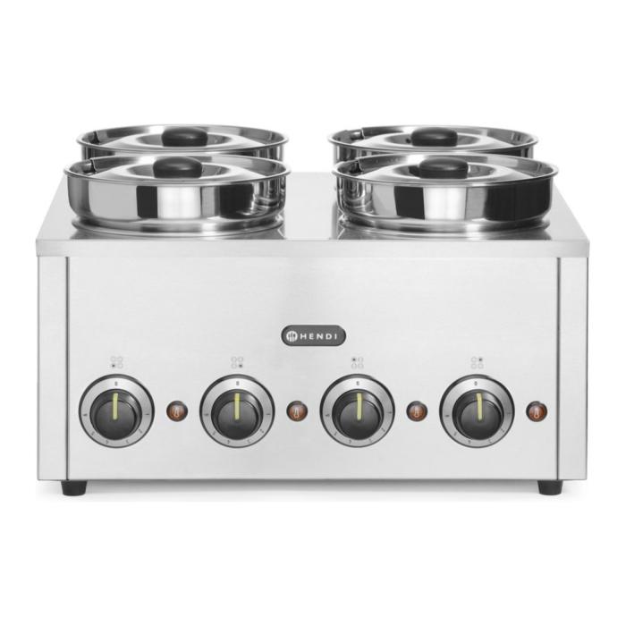 Thermosystem 4 - H 30,5 x L 50,5 x P 53,5 CM - acier inoxydable - Hendi H201466 €575.00 Table-top bain marie