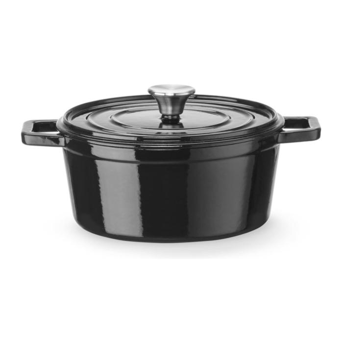 Casserole - Avec couvercle - Fonte émaillée - 3.7 L - Ø 18.4 CM - Noir - Hendi H626870 €59.50 Gosse