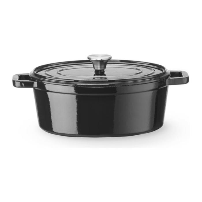 Casserole - Avec couvercle - Fonte émaillée - 4.4 L - Ø 23 CM - Noir - Hendi H626887 €62.50 Gosse