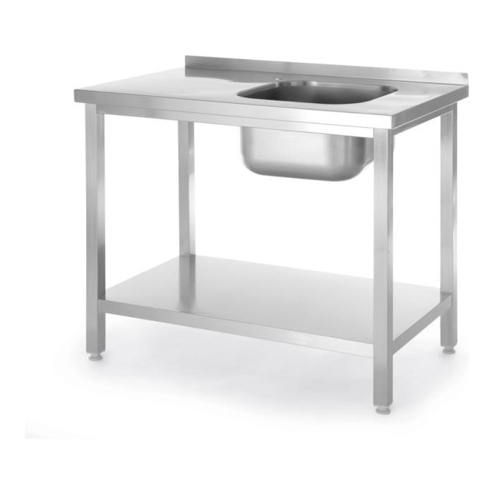 Table de rinçage - Avec fond - Gauche - H 85 x L 100 x P 60 CM - Hendi H817025 €495.00 Tables de rinçage en acier inoxydable