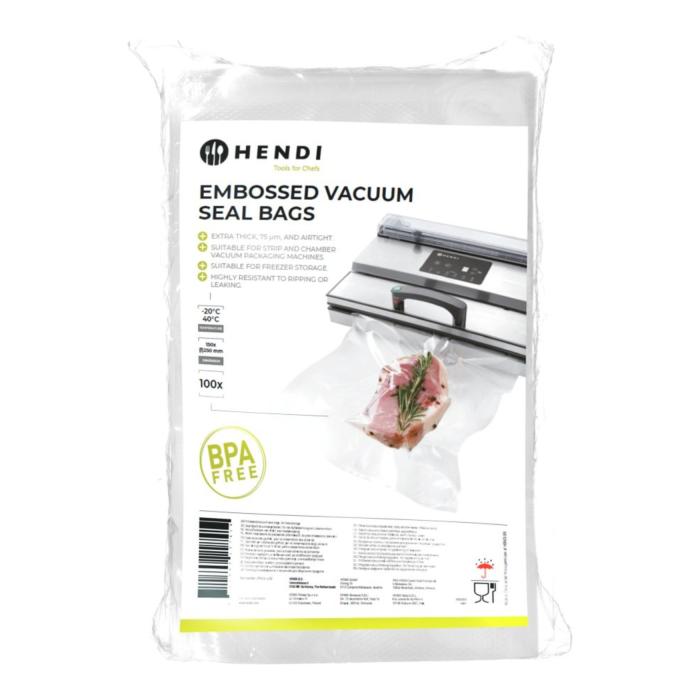 Sacs d'emballage sous vide - Avec relief - PA PET - 25 x 15 CM - Hendi H297414 €8.95 Sacs sous vide