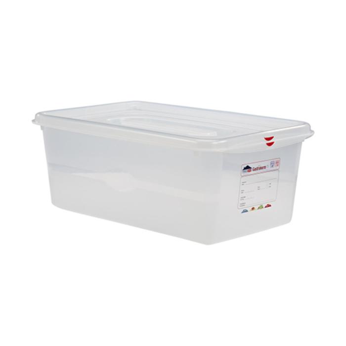 Boîte alimentaire - 1/1 GN - 28 litres - H 20 x 53 x 32,5 CM - Polypropylène - Transparent - - -40°C / +100°C - Denox - 600550 E600550 €19.80 Bacs alimentaires