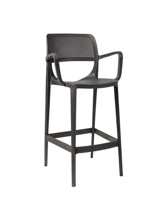 Tabouret de bar de terrasse Milan - Accoudoirs - Anthracite - Plastique - G-Line 84722 €69.95 Tabourets de terrasse