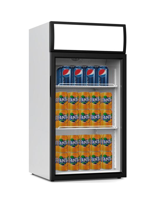 Mini-réfrigérateur - 80 litres - 1 porte - Porte vitrée - Ventilé - Blanc - G-Line HW-02469 €249.00 Vitrine à boisson
