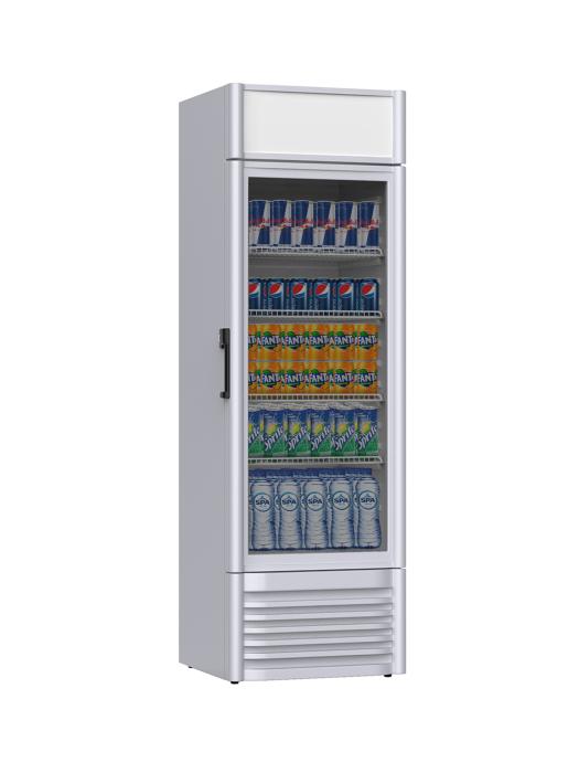 Réfrigérateur - 420 litres - 1 porte - Porte vitrée - Ventilé - Acier inoxydable - G-Line HW-02484 €599.00 Vitrine à boisson
