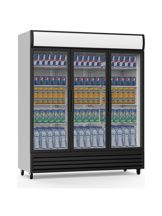 Réfrigérateur - 1 366 litres - 3 portes - Porte vitrée - Ventilé - Argent - G-Line HW-57433 €1,599.00 Vitrine à boisson