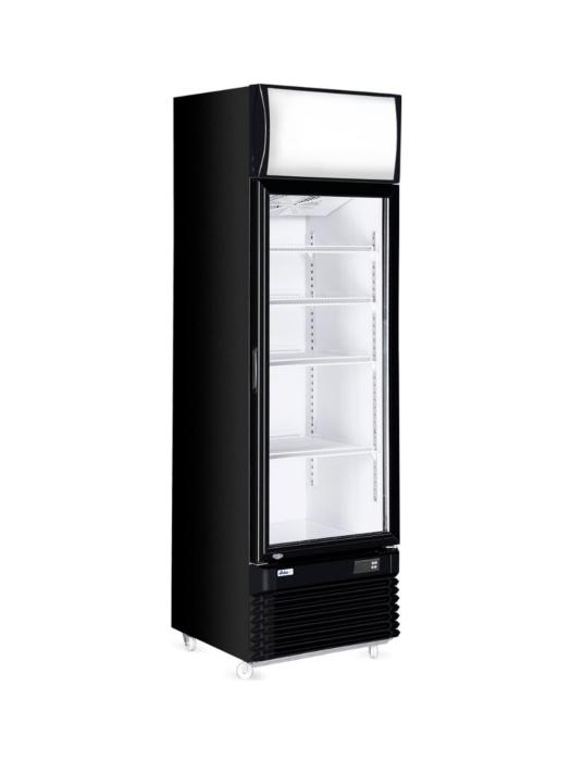 Réfrigérateur - 254 litres - 1 porte - Porte vitrée - Ventilé - Noir - Hendi 233788 €668.60 Vitrine à boisson