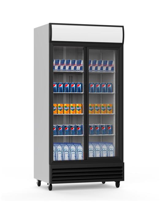 Réfrigérateur - 800 litres - 2 portes - Porte vitrée - Ventilé - Argent - G-Line HW-FC-LS88BH €899.00 Vitrine à boisson