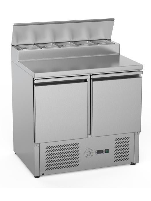 Saladette - 2 portes - 240 litres - Inox - 230 V - H 97 x L 90 x P 70 cm - G-Line 26280 €599.00 Saladette