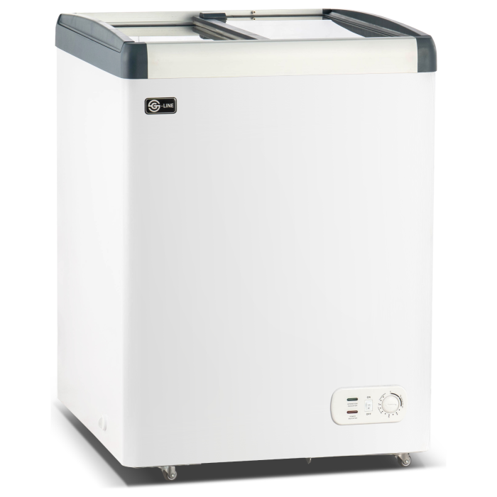 Glacière / Coffre à glace - 150 litres - Porte coulissante en verre - Modèle droit - G-Line GL-169408 €399.00 Vitrine réfrigérée