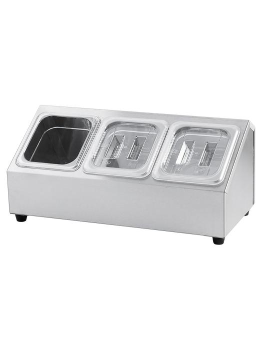 Porte-conteneurs GN - 3 x 1/6 GN - Acier inoxydable - G-Line 77843 €109.00 Bac GN