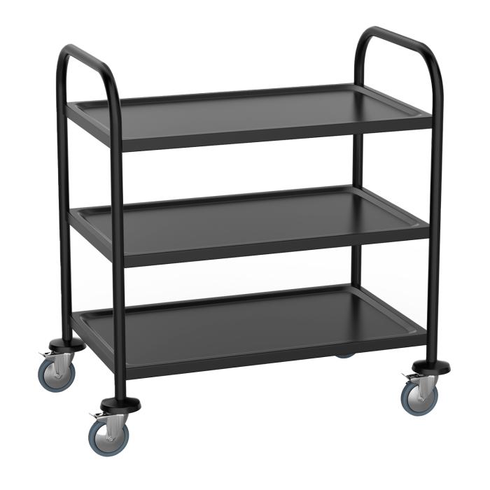 Serveerwagen - 3 Niveaus - Zwart - RVS - G-Line 81340 €129.00 Serveerwagens