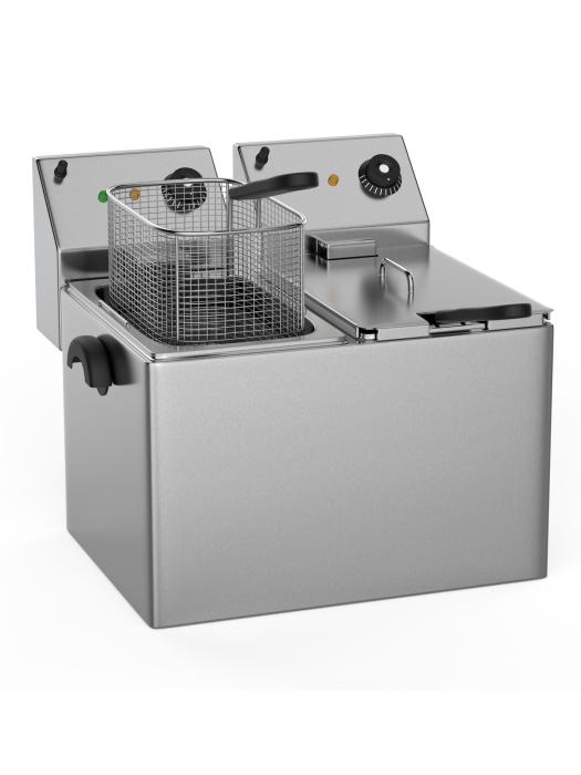 Friteuse - électrique - modèle de table - 2 x 8 L - acier inoxydable - 230V - G-Line HW-021224 €189.00 Friteuses 230 volts
