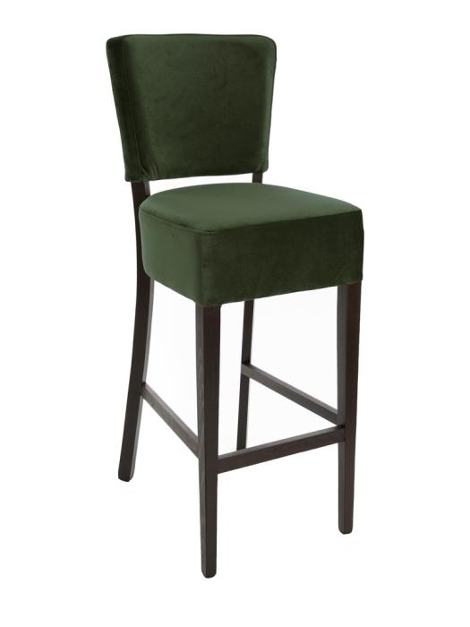 Tabouret de bar Naples - Avec dossier - Vert foncé - Velours - G-Line HW-58233 €79.95 Tabourets de bar