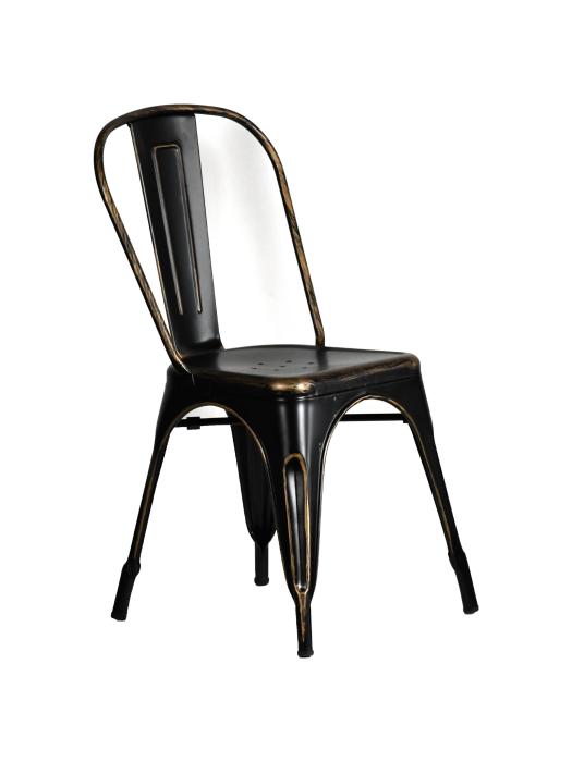 Chaise rétro empilable - Style vintage - Noire - G-Line HW-61221 €39.95 Chaises en métal