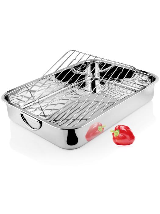 Rôtissoire - Grille incluse - acier inoxydable - L 37,8 x P 27,2 CM - G-Line 78042 €16.95 Plaques de cuisson et plaque à rôtir