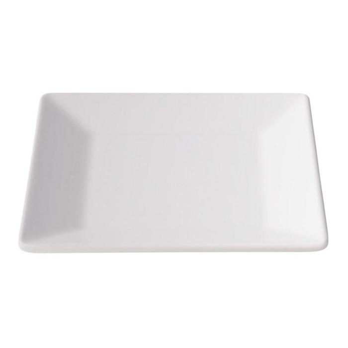 Assiette carrée blanche en mélamine, 21 x 21 cm, collection G-Line. GL-15850 €6.25 Assiettes