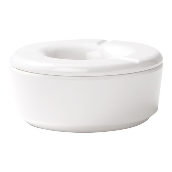 Cendrier - Rond - Avec couvercle - Blanc - Mélamine - Ø11.5 - G-Line GL-15846 €4.99 Cendriers