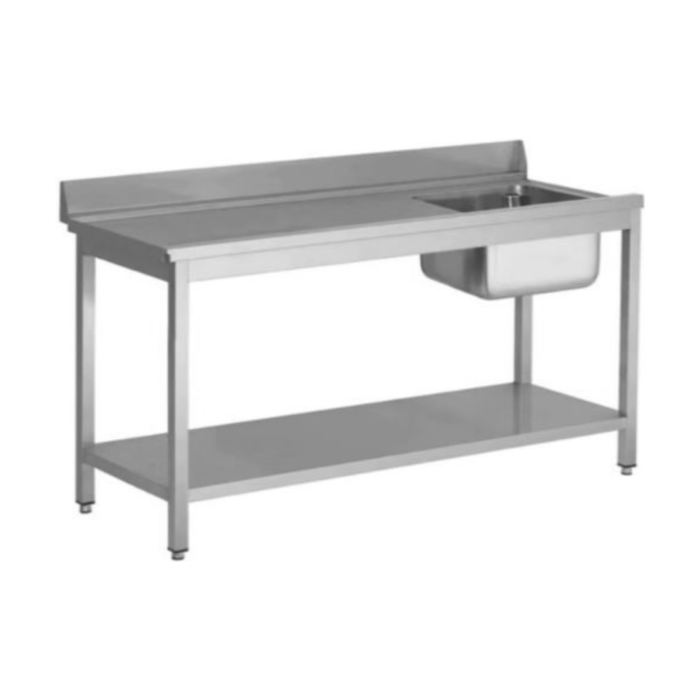 Table d'alimentation - H 85 x L 120 x P 75 CM - Avec plateau inférieur - Côté gauche du lave-vaisselle - Démontable - G-Line GL-155992 €499.00 Tables d'alimentation et d'évacuation en acier inoxydable