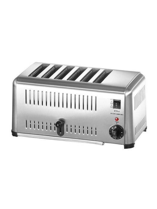Broodrooster - 6 Sleuven - RVS - 2500 W - G-Line HW-58158 €109.00 Tosti / broodrooster apparatuur