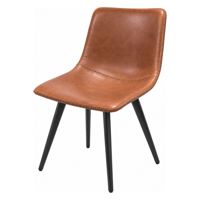 Stoel Nicolas - Cognac - Kunstleer - G-Line 71385 €64.95 Metaal stoelen