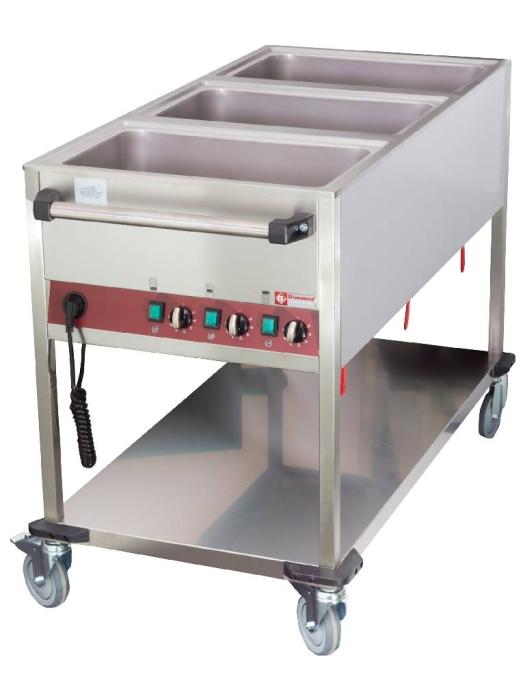 Chariot chauffant - 3 x GN 1/1 - 3 températures - Diamant - CT331/D-N CT331/D-N €1,526.25 Restez au chaud