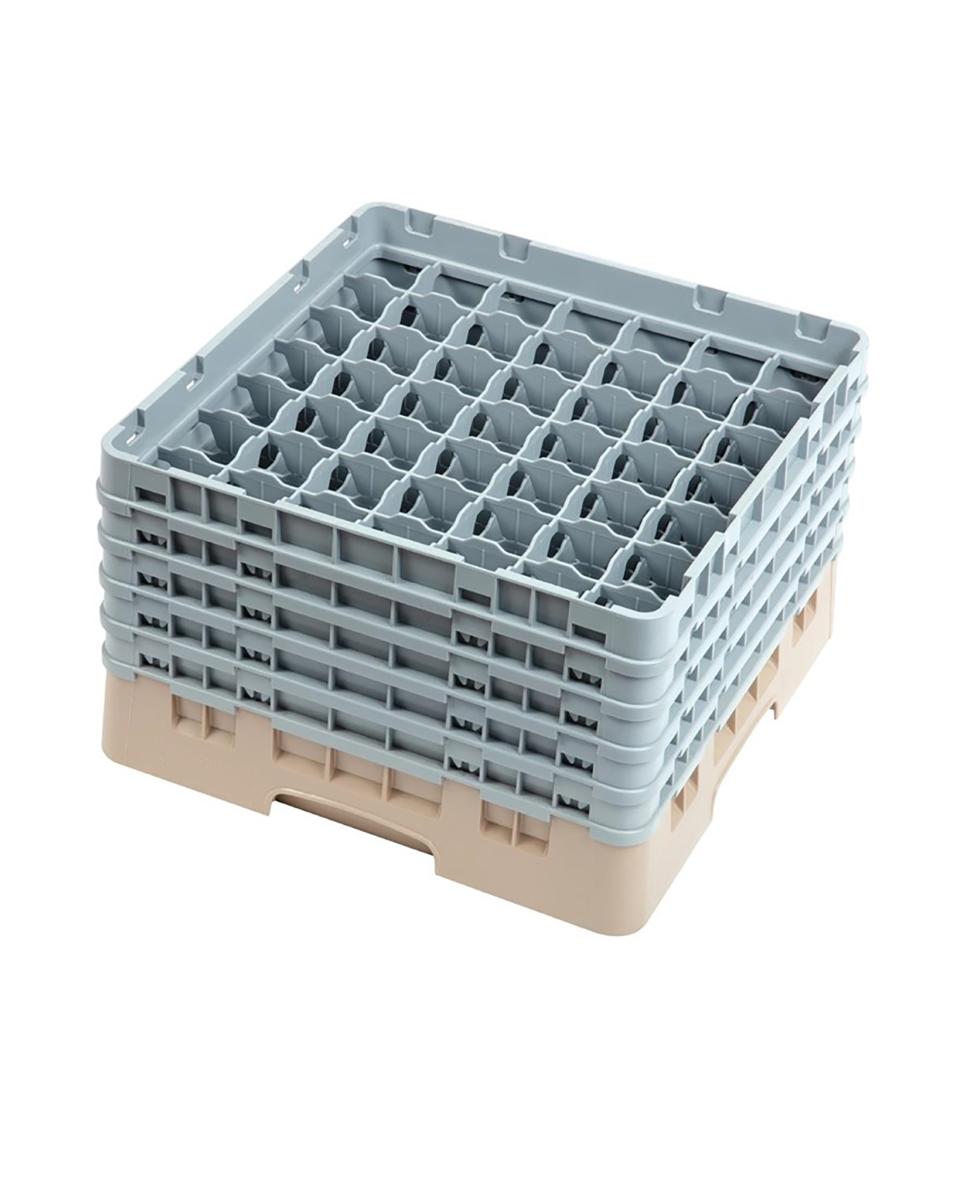 Panier lave-vaisselle - 49 compartiments - Beige - H 30,8 x 50 x 50 CM - Polypropylène - Cambro - DW562