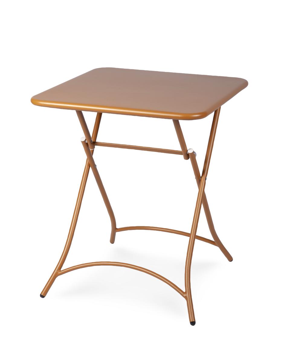 Table de terrasse Toscane - Acier terre cuite - 60 x 60 CM - G-Line