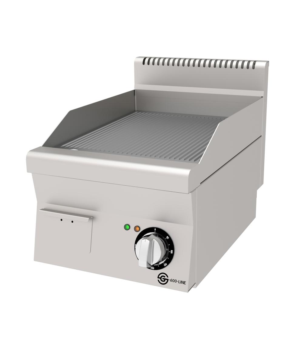 Plaque à pâtisserie - Cannelée - Modèle de table - acier inoxydable - 400V - L 40 CM - Ligne G600