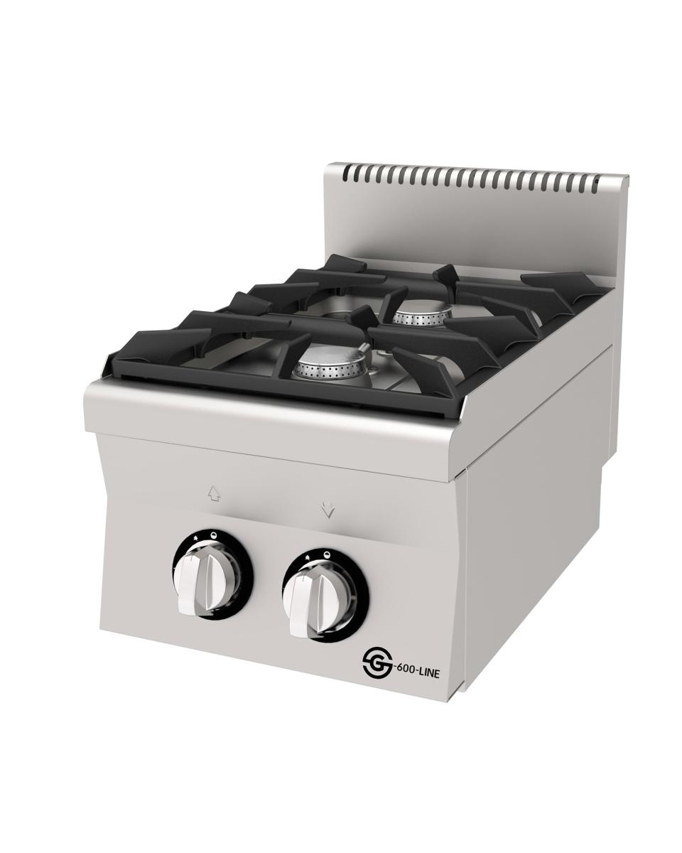 Table de cuisson - 2 brûleurs - Gaz - inox - L 40 CM - G600 Line