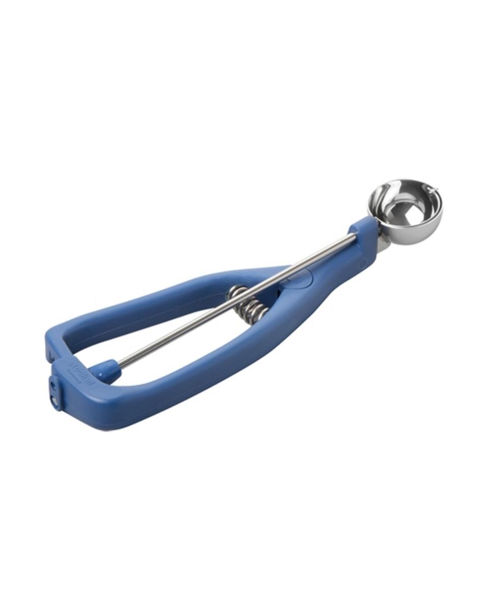 Cuillère portionneuse à glace - 0,125 KG - Ø3,5 CM - Inox 18/10 - Bleu - 0,070 Litre - Stöckel - 040270